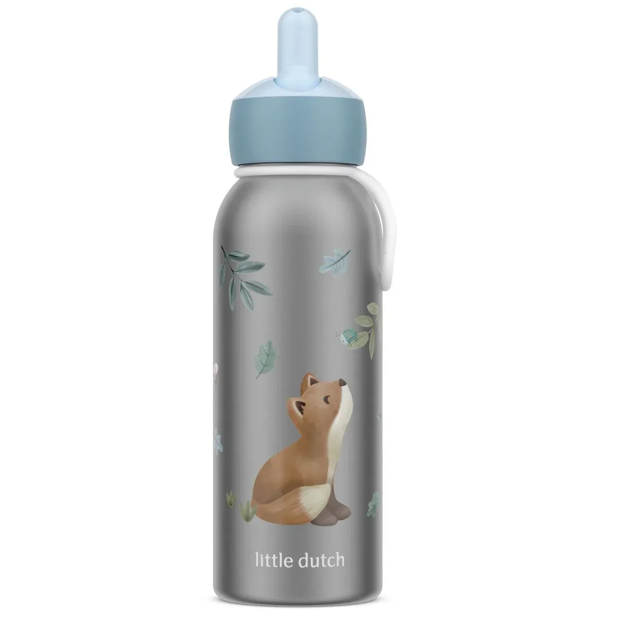 Little Dutch - Steklenička iz nerjavečega jekla flip-up - Forest Friends 350ml