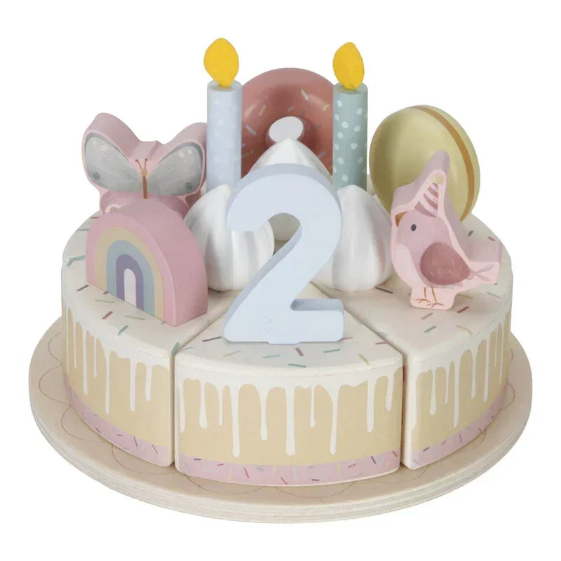 Little Dutch - Lesena rojstnodnevna torta - Pink