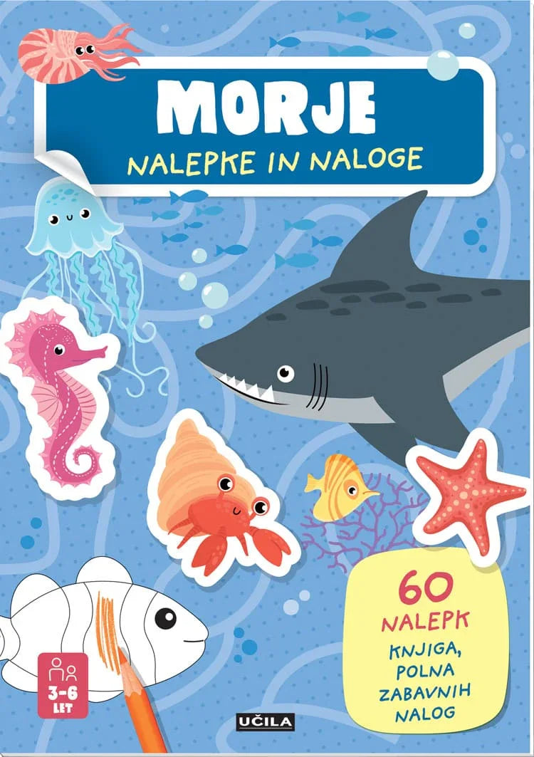 Učila - Morje - Knjiga z nalepkami - U007080 Luxbaby