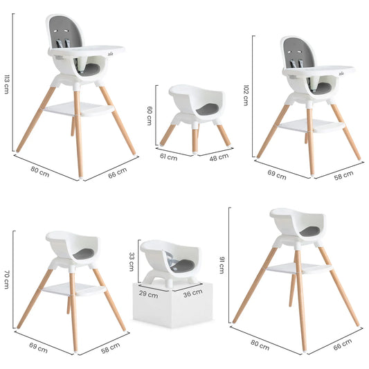Joie - Stolček za hranjenje Chestnut 6v1 - Shadow - H2324AASHD000 Luxbaby