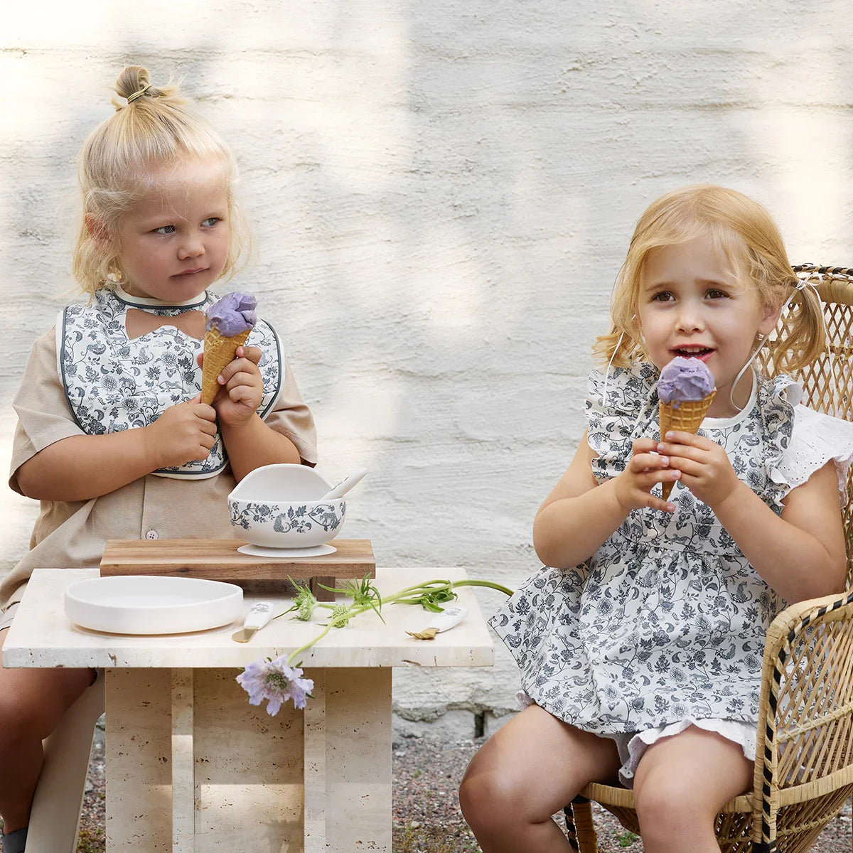Elodie - Silikonski jedilni set - Garden Leo Toile