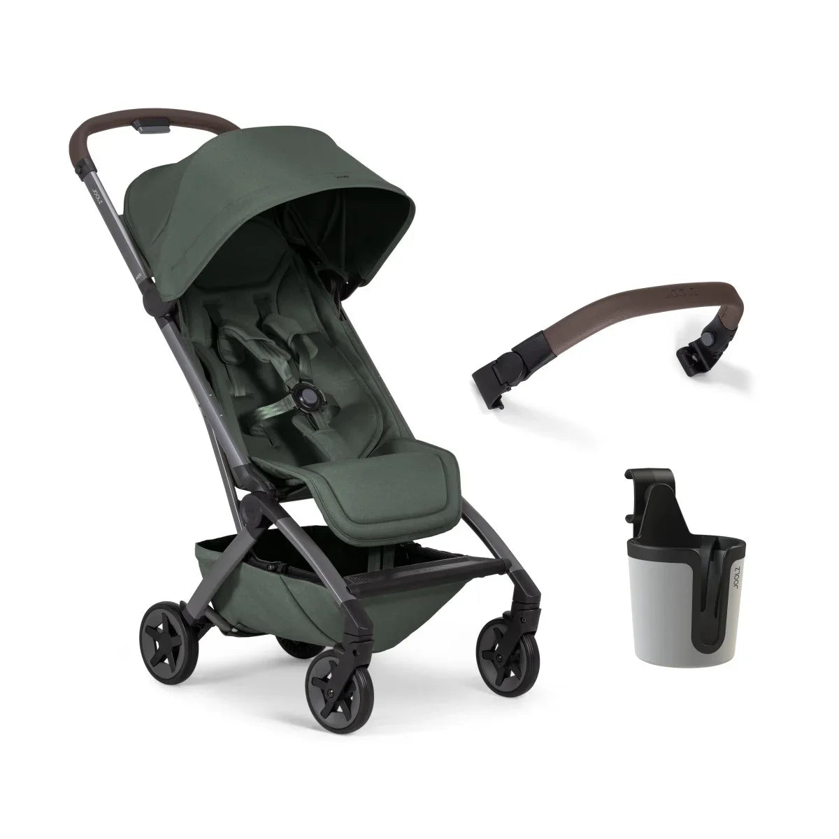 Joolz - Športni voziček Aer2 (+sprednje varovalo in držalo za stekleničko) - Forest green - J1279963 Luxbaby