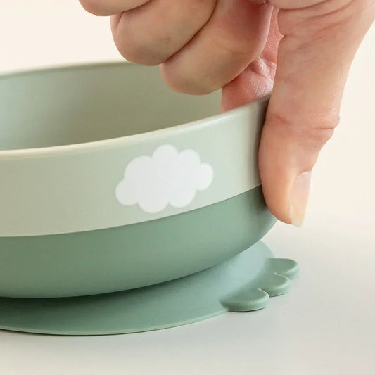 Done by Deer - Prvi jedilni set Foodie Happy clouds - Green