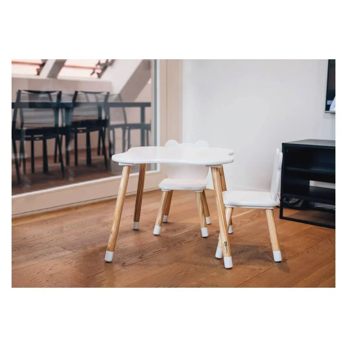 FreeON - Otroška mizica in dva stolčka, les - Bear