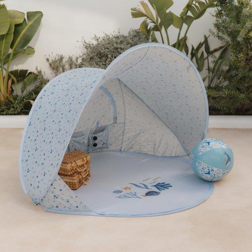 Little Dutch - Pop-up zložljiv šotor z UV zaščito - Ocean Dreams Blue