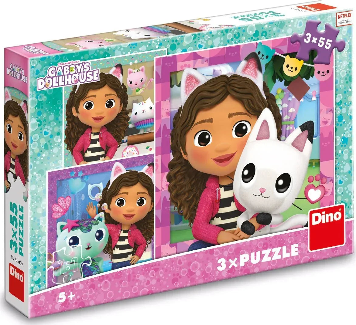 Dino Toys - Sestavljanke - Gabby and friends (3x55 kosov)