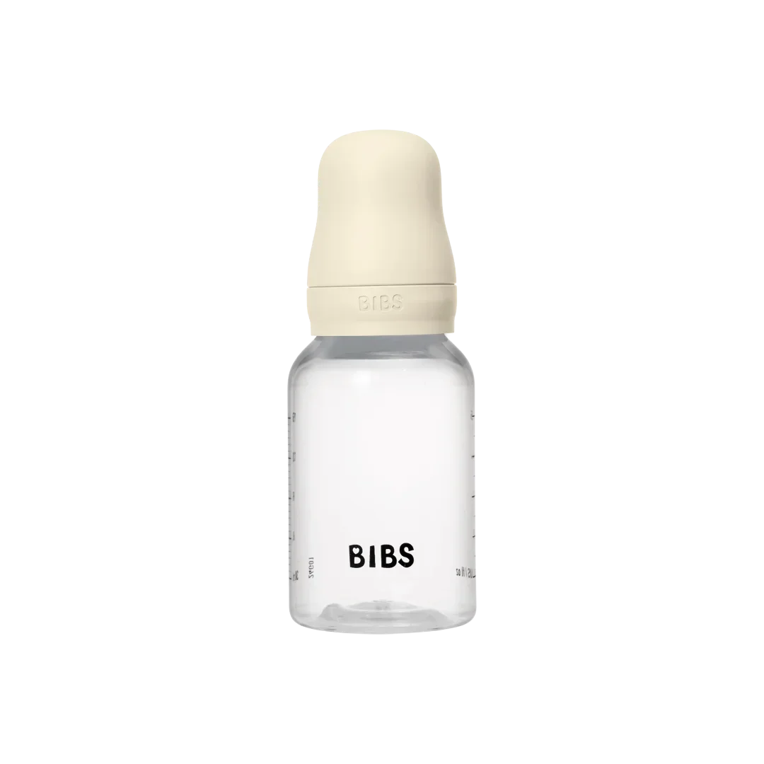 BIBS - Otroška steklenička 150 ml, silikon - Ivory (počasen pretok)