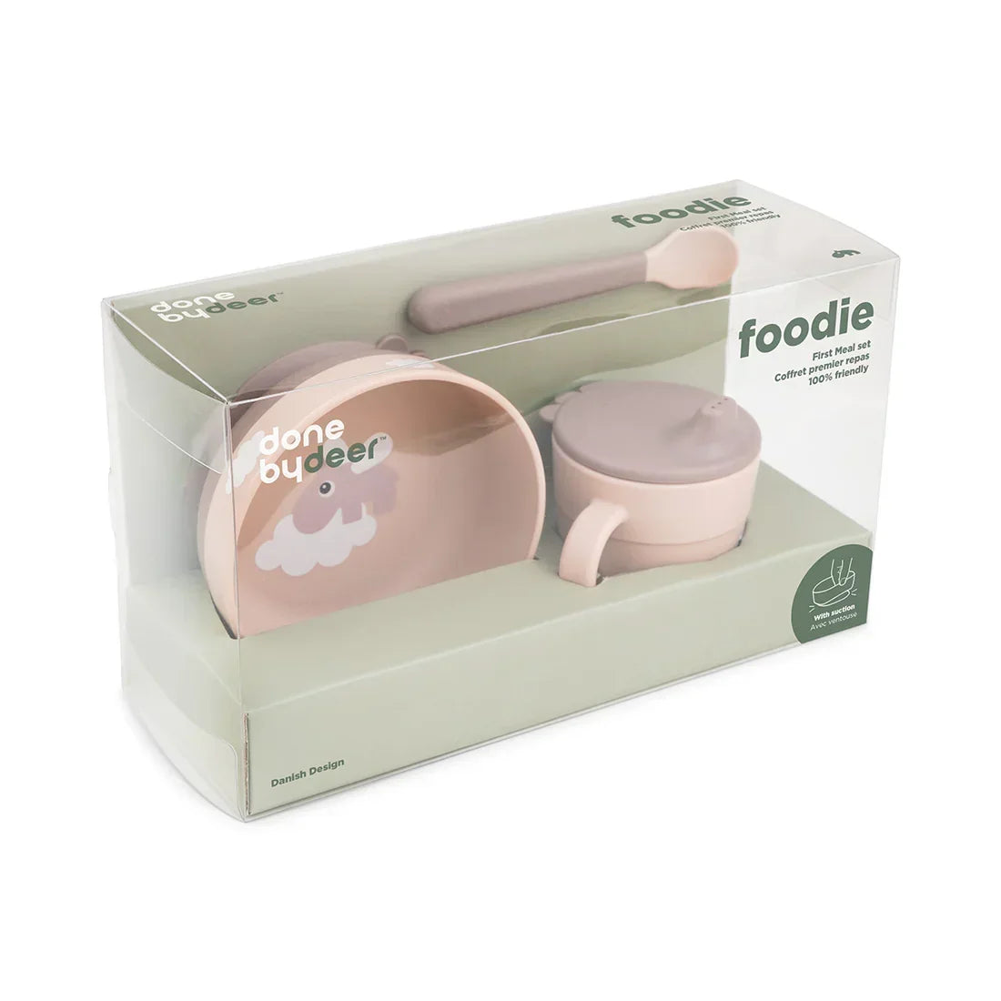 Done by Deer - Prvi jedilni set Foodie Happy clouds - Powder