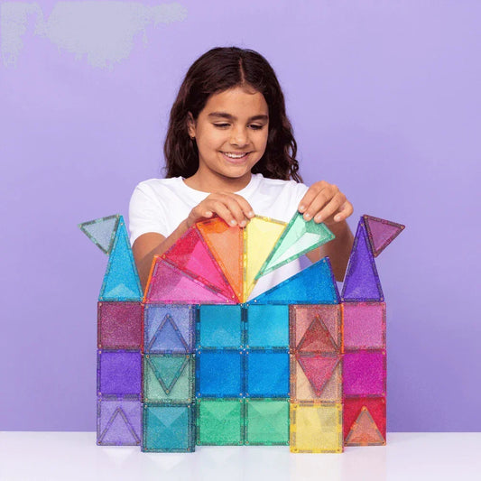 Connetix - Magnetne ploščice - Glitter Castle (48 kosov)