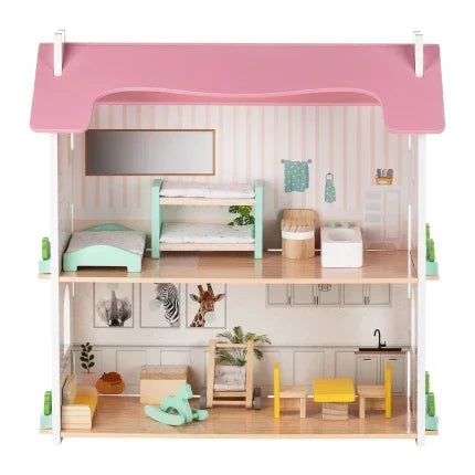 Free2Play - Lesena hiška s pohištvom - Lotti