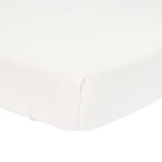 Little Dutch - Otroška napenjalna rjuha muslin - Soft white (70x140/150)