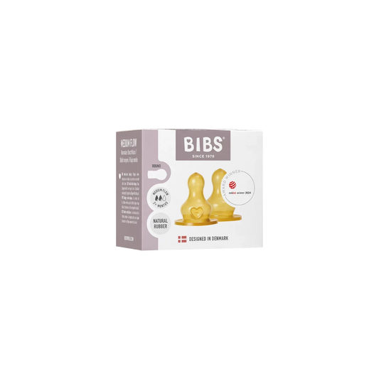 BIBS - Anti-kolik cuclji za otroško stekleničko, lateks - Srednji pretok