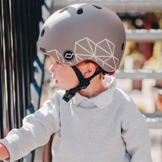 Scoot&Ride - Otroška čelada XXS/S - Brown Lines