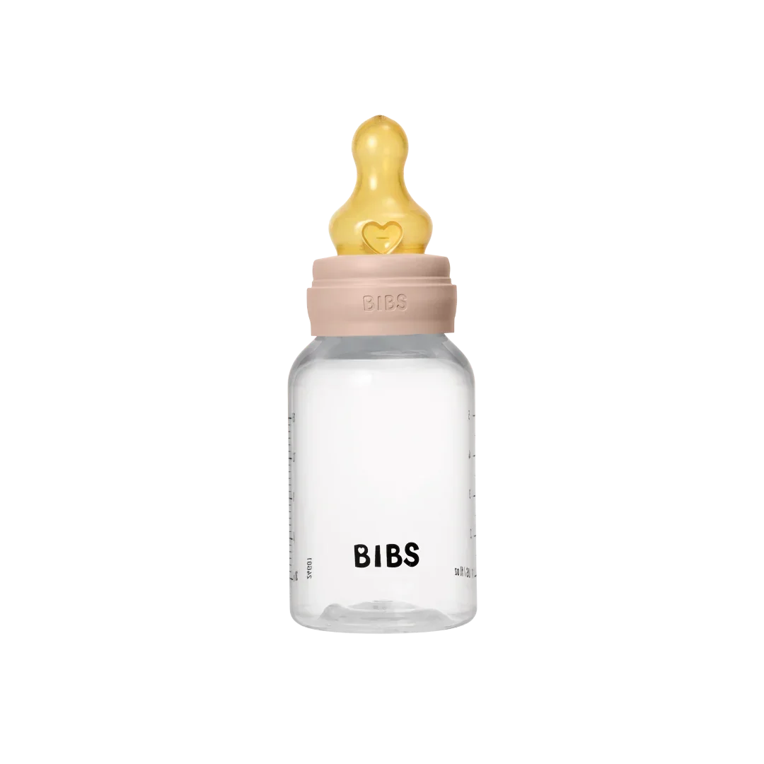 BIBS - Otroška steklenička 150 ml, lateks - Blush (počasen pretok)