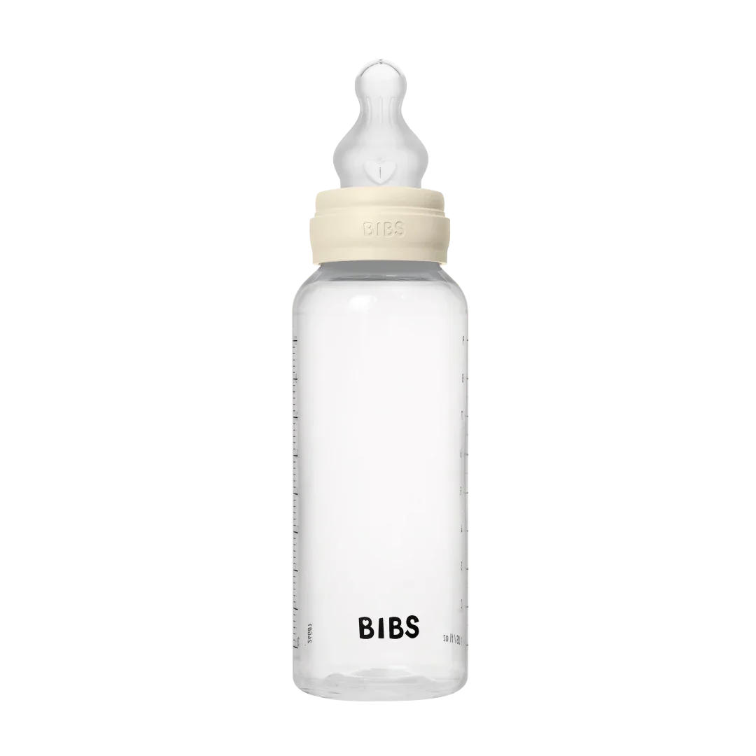 BIBS - Otroška steklenička 270 ml, silikon - Ivory (srednji pretok)