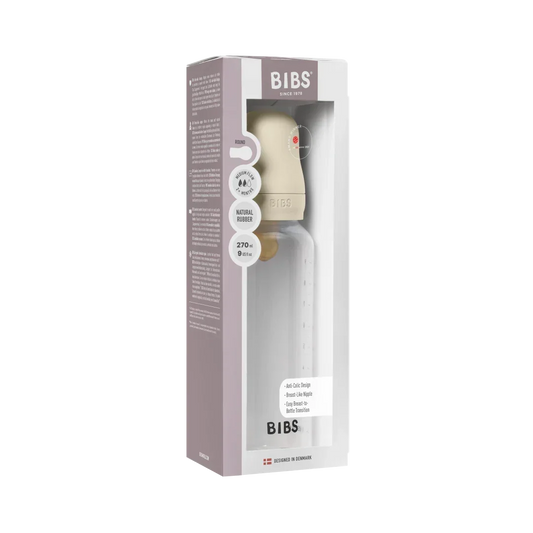 BIBS - Otroška steklenička 270 ml, lateks - Ivory (srednji pretok)