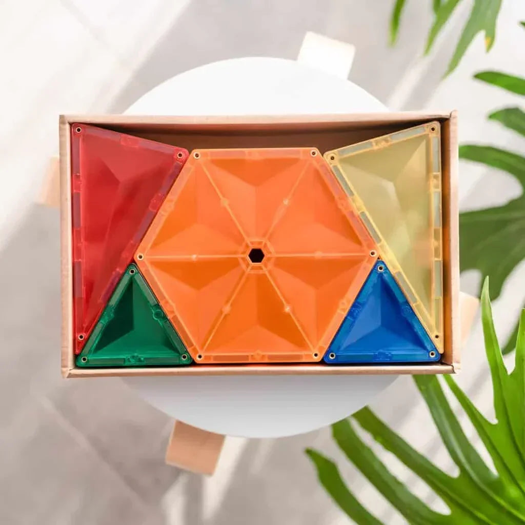 Connetix - Magnetic Tiles - Rainbow Geometry Pack (30 pieces)