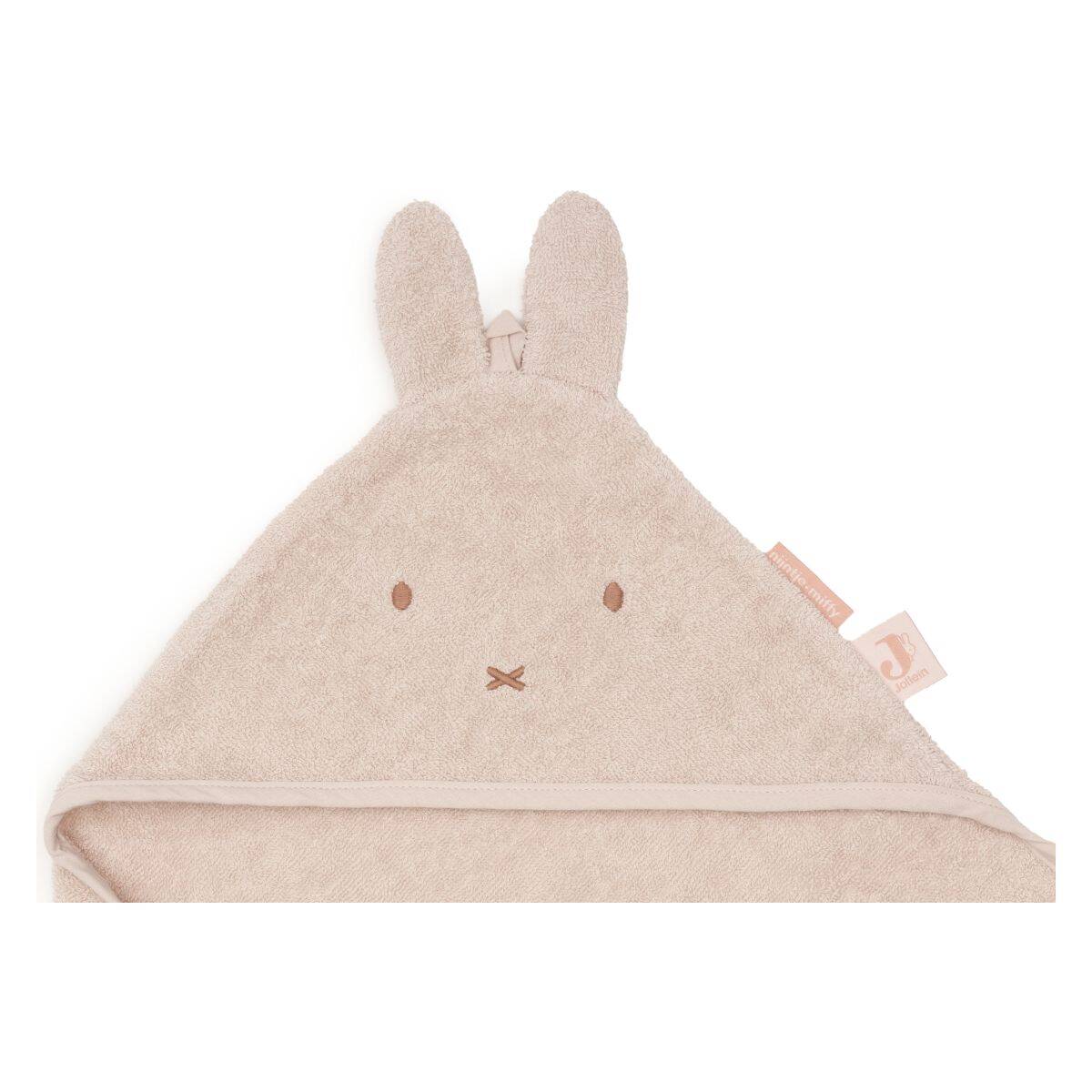 Jollein - Brisača s kapuco - Miffy Silk Rose (75 × 75 cm)