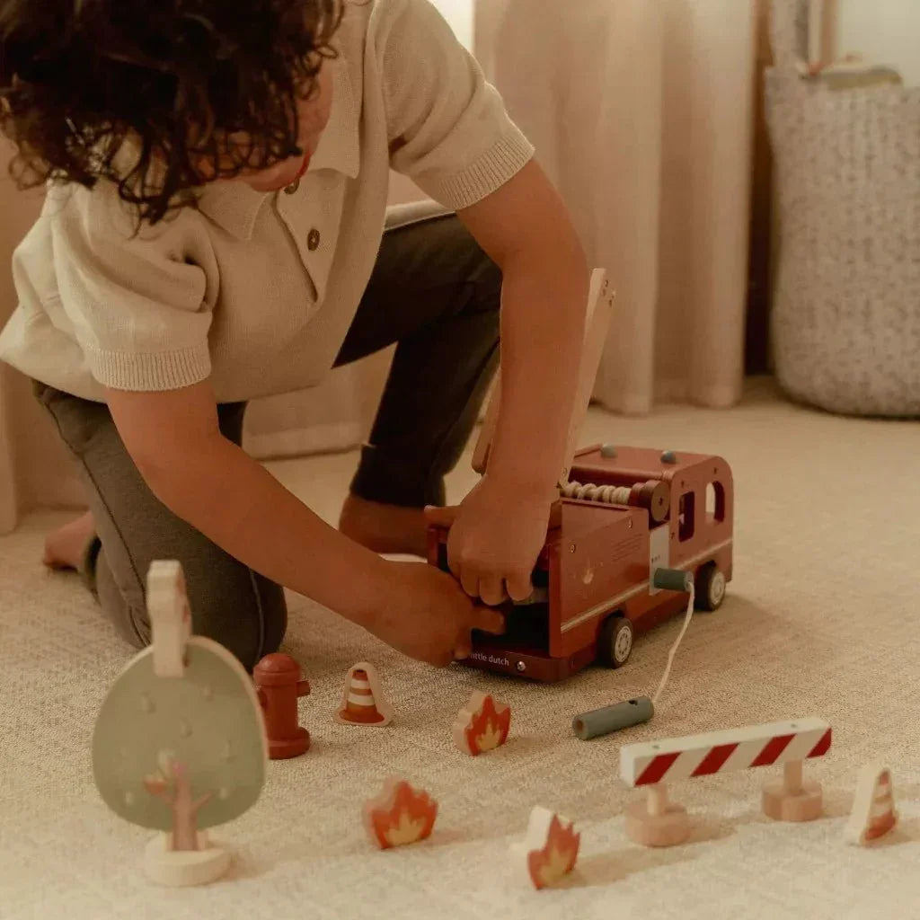 Little Dutch - Feuerwehrauto aus Holz