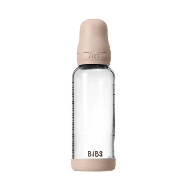 BIBS - Otroška steklena steklenička 240 ml, lateks - Blush (srednji pretok) - 5020244 Luxbaby