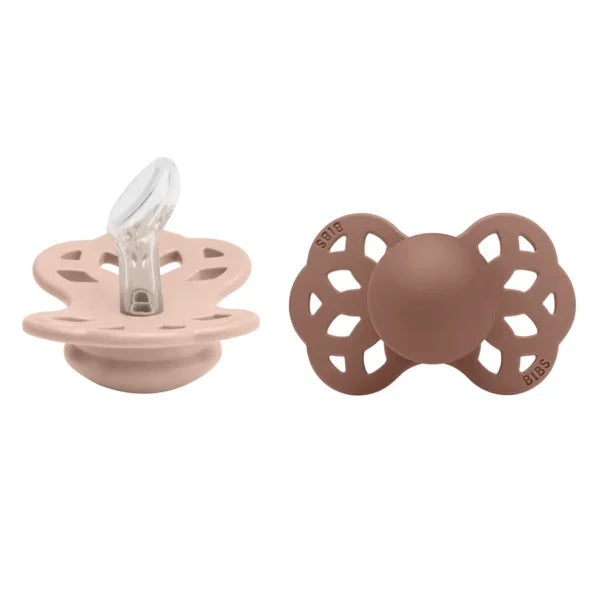 BIBS - Anatomska duda Infinity, silikon - Blush/Woodchuck