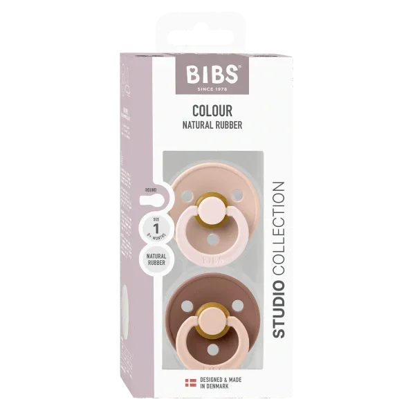 BIBS Studio - Okrogla duda Colour Fusion, lateks - Blush/Woodchuck