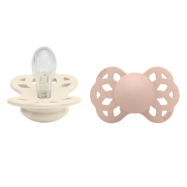 BIBS - Simetrična duda Infinity, silikon - Ivory/Blush