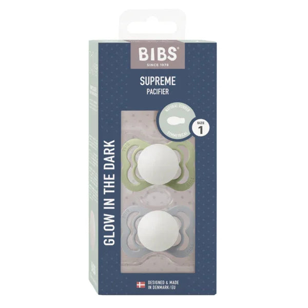 BIBS - Simetrična duda Supreme nočna, lateks - Sage/Cloud Glow