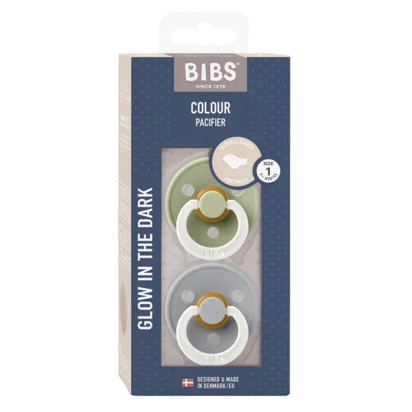 BIBS - Anatomska duda Colour nočna, lateks - Sage/Cloud Glow