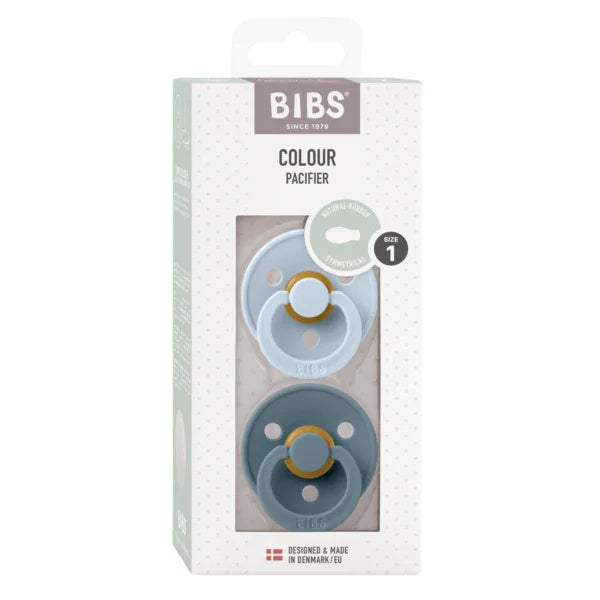 BIBS - Simetrična duda Colour, lateks - Baby Blue/Petrol - 2121418 Luxbaby