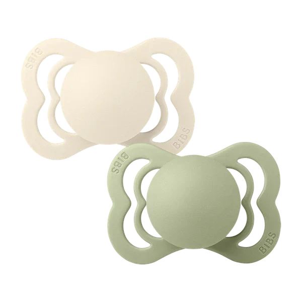 BIBS - Simetrična duda Supreme, silikon - Ivory/Sage - 160346 Luxbaby