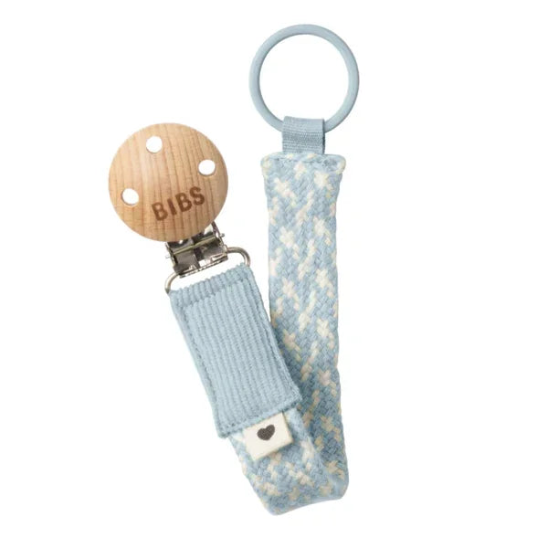 BIBS - Priponka za dudo - Baby Blue/Ivory