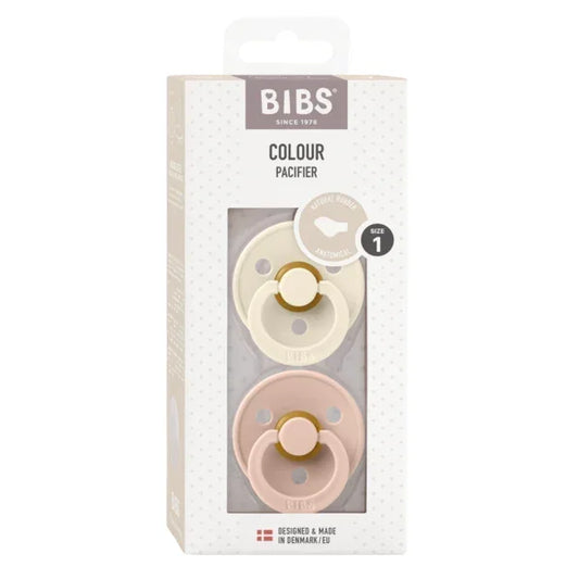 BIBS - Anatomska duda Colour, lateks - Ivory/Blush