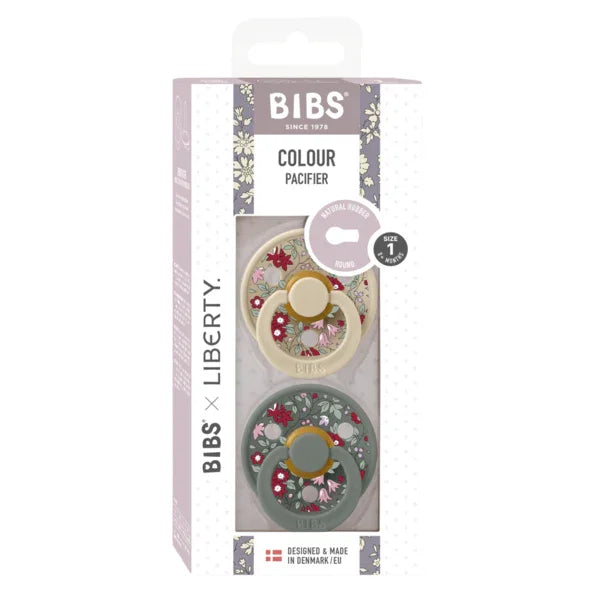 BIBS x Liberty - Okrogla duda Colour, lateks - Chamomile Lawn Vanilla/Pine - 11012104 Luxbaby