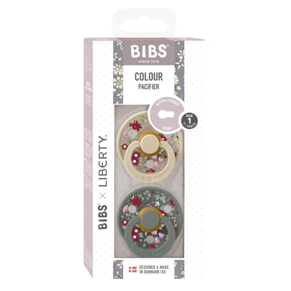 BIBS x Liberty - Okrogla duda Colour, lateks - Chamomile Lawn Vanilla/Pine