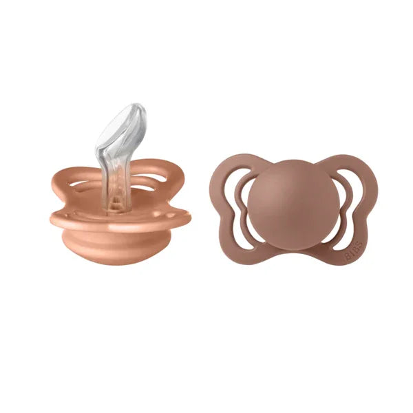 BIBS - Anatomska duda Couture, silikon - Peach/Woodchuck - 1700302 Luxbaby