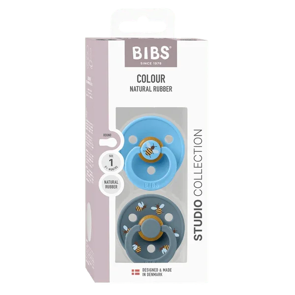 BIBS Studio - Okrogla duda Colour, lateks - Bumblebee Breeze - 11024101 Luxbaby