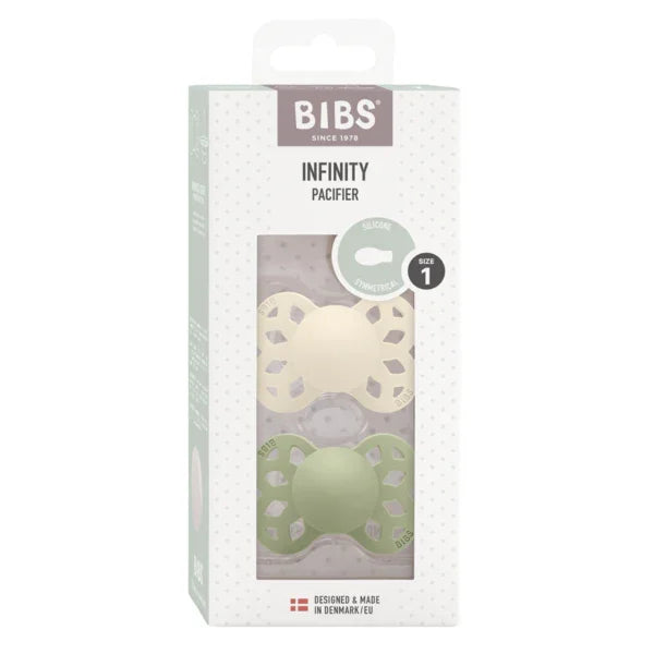 BIBS - Simetrična duda Infinity, silikon - Ivory/Sage