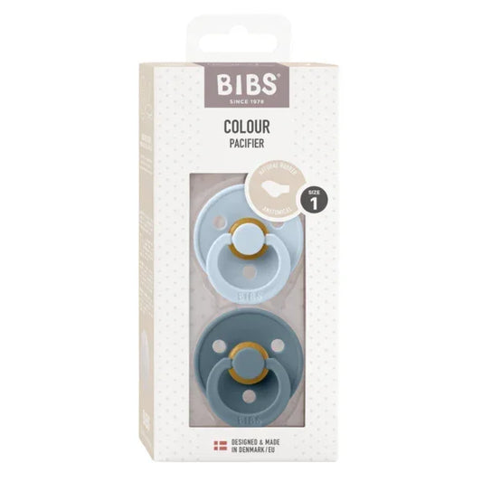 BIBS - Anatomska duda Colour, lateks - Baby Blue/Petrol
