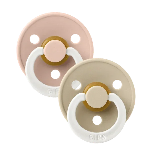 BIBS - Okrogla duda Colour nočna, lateks - Vanilla/Blush Glow