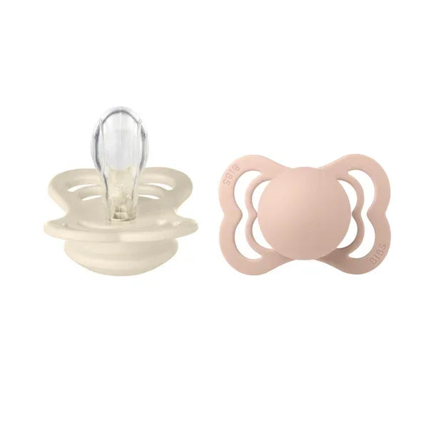 BIBS - Simetrična duda Supreme, silikon - Blush/Ivory