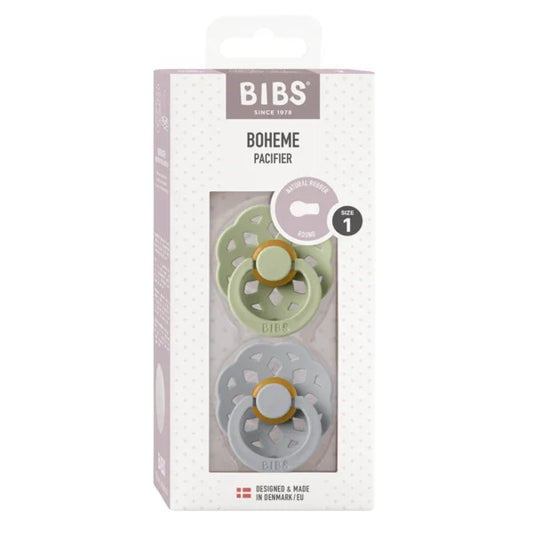 BIBS - Okrogla duda Boheme, lateks - Sage/Cloud - 230110 Luxbaby