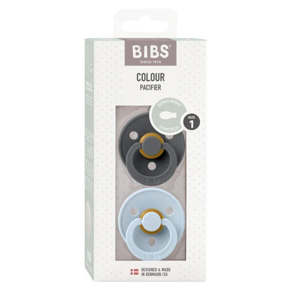 BIBS - Simetrična duda Colour, lateks - Iron/Baby Blue