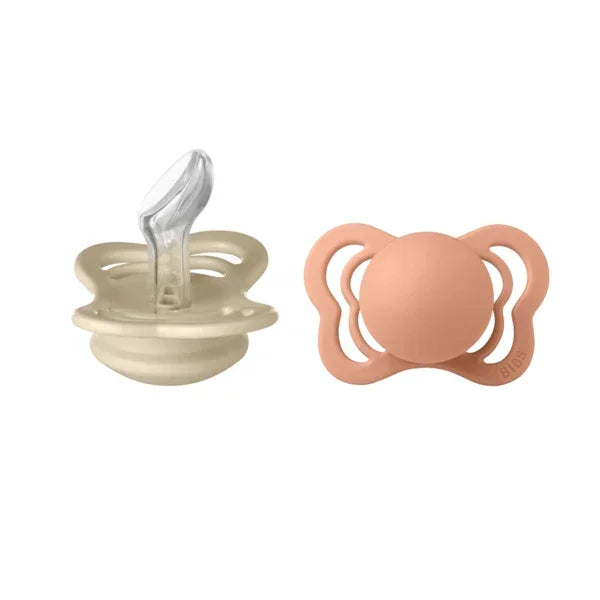 BIBS - Anatomska duda Couture, silikon - Vanilla/Peach