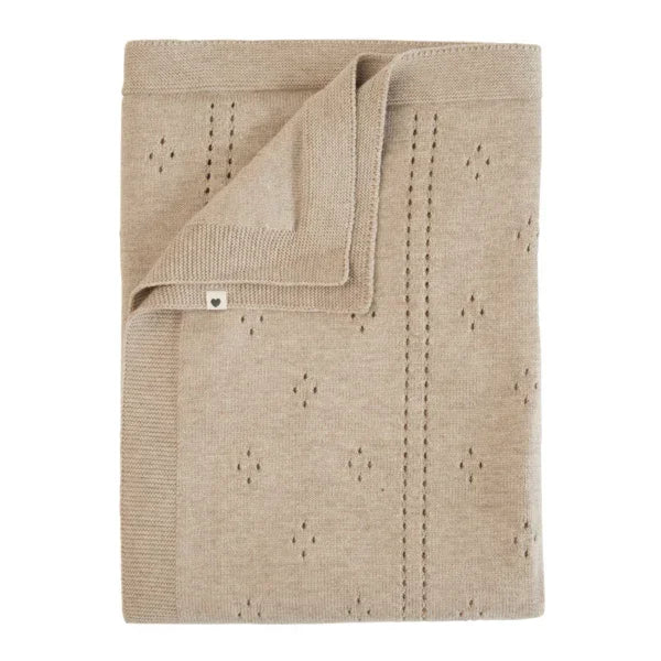 BIBS - Pletena odejica - Pointelle Vanilla