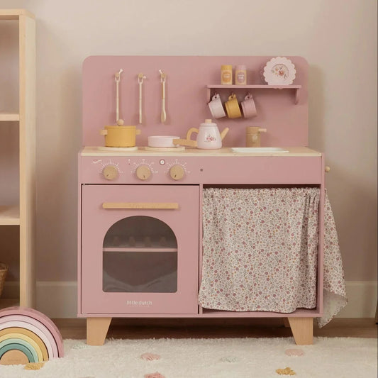 Little Dutch - Otroška lesena kuhinja - Pink