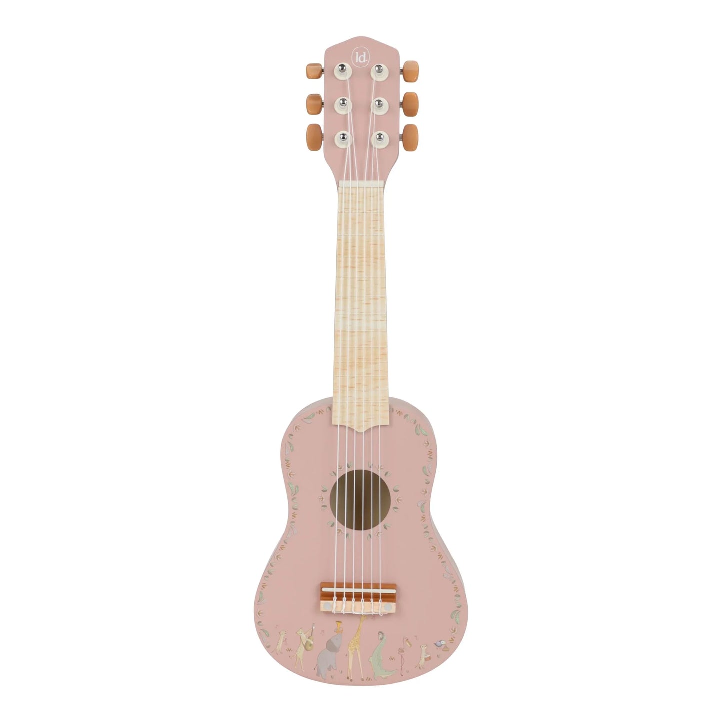 Little Dutch - Lesena kitara Safari Friends - Pink