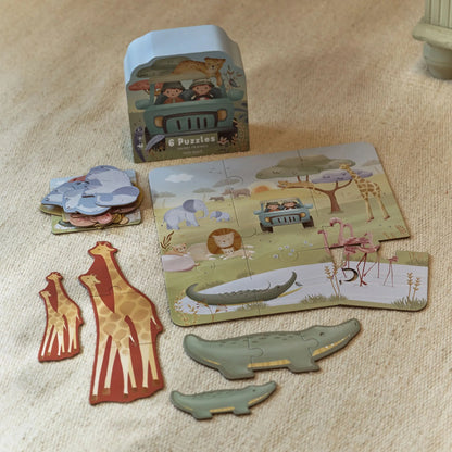 Little Dutch - Puzzle - Safari Friends 6v1