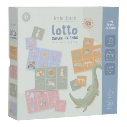 Little Dutch - Družabna igra Lotto - Safari Friends