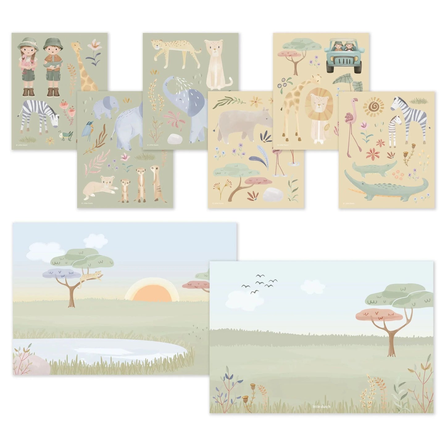 Little Dutch - Knjižica z nalepkami - Safari